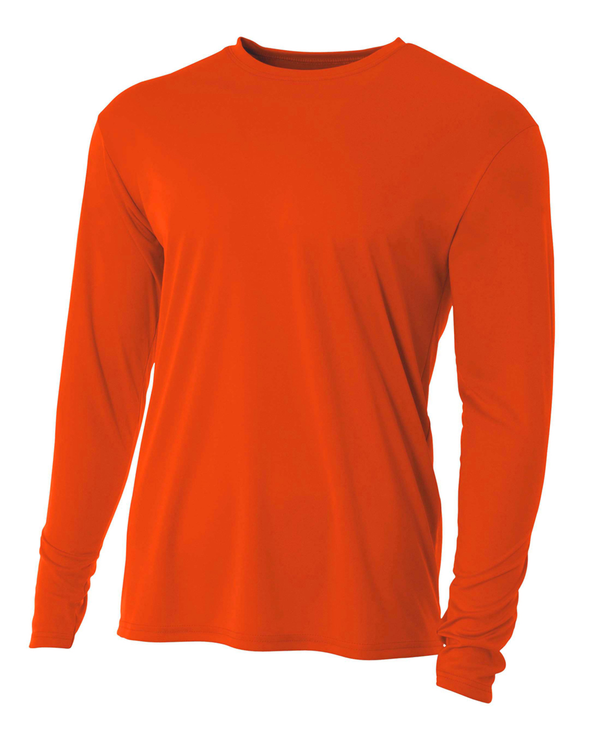 A4 N3165 Men's Cooling Performance Long Sleeve T-Shirt, Athletic Orange