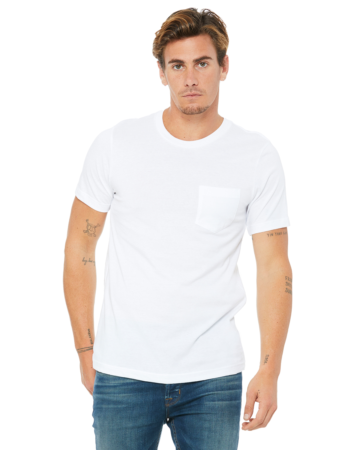 Bella + Canvas 3021 | Men's Jersey Short-Sleeve Pocket T-Shirt | ShirtSpace