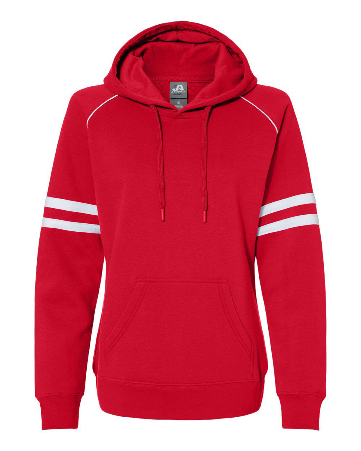 J America 8645 Ladies' Varsity Pullover Hooded Sweatshirt ShirtSpace