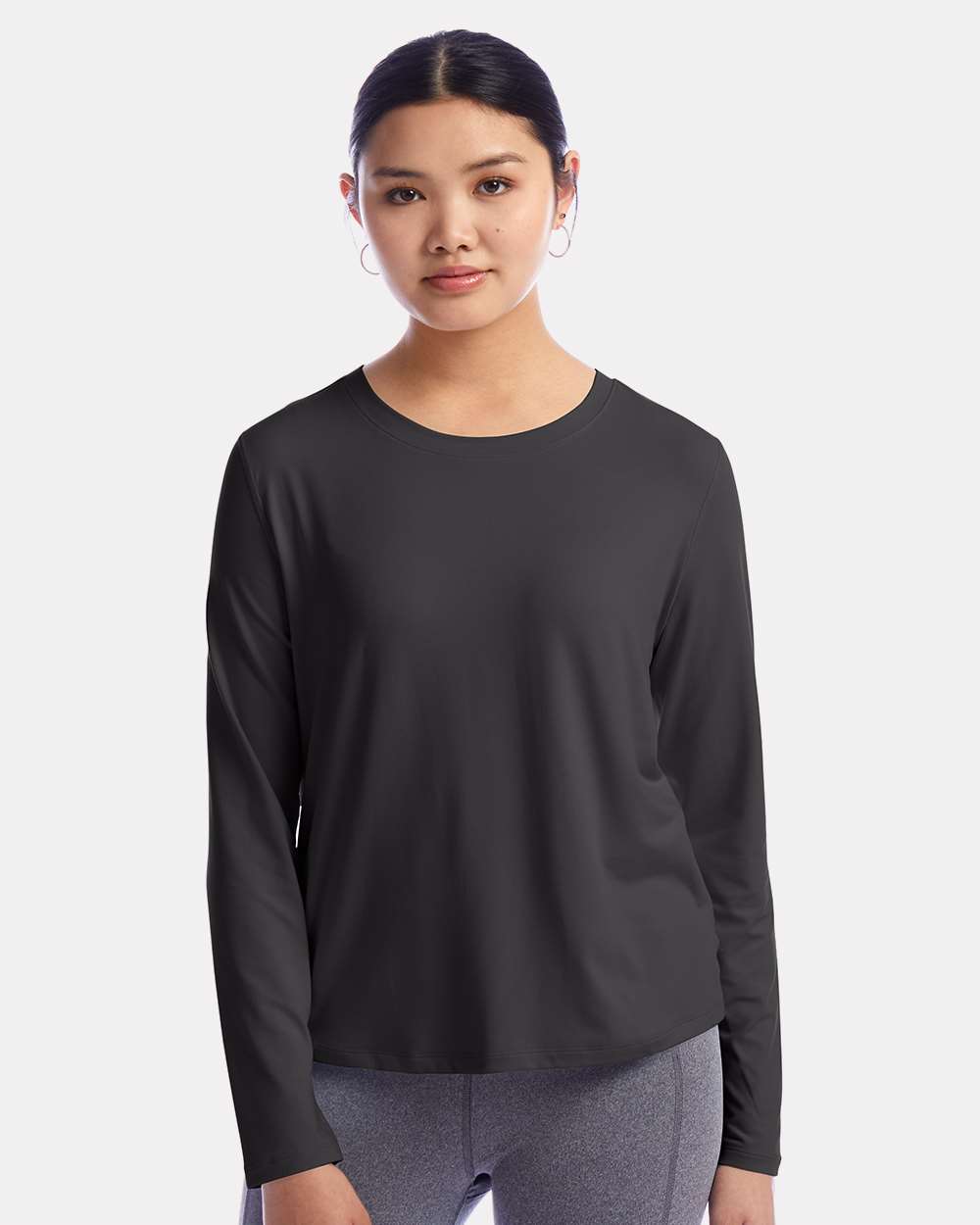 Black long sleeve champion best sale shirt womens