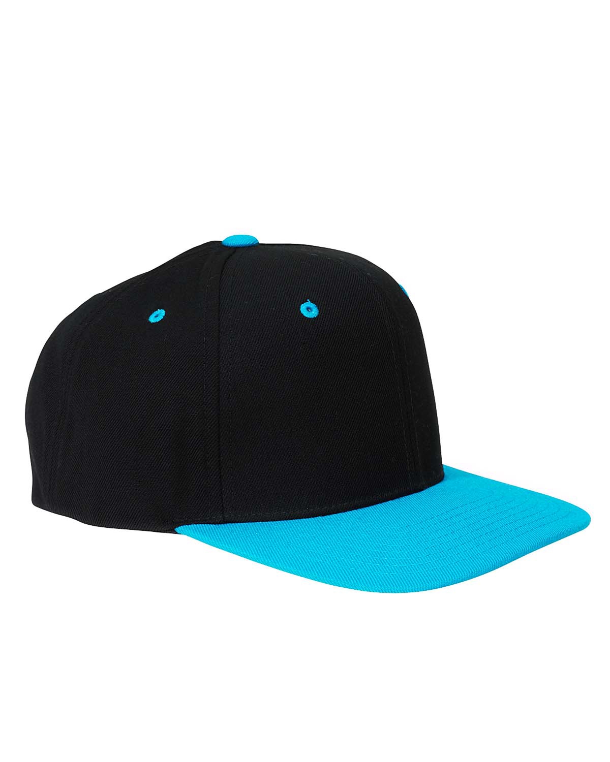 Casquette Snapback Ping Tour Yupoong, Bleu Ardoise, Patch Noir, Ajustable, Neuve