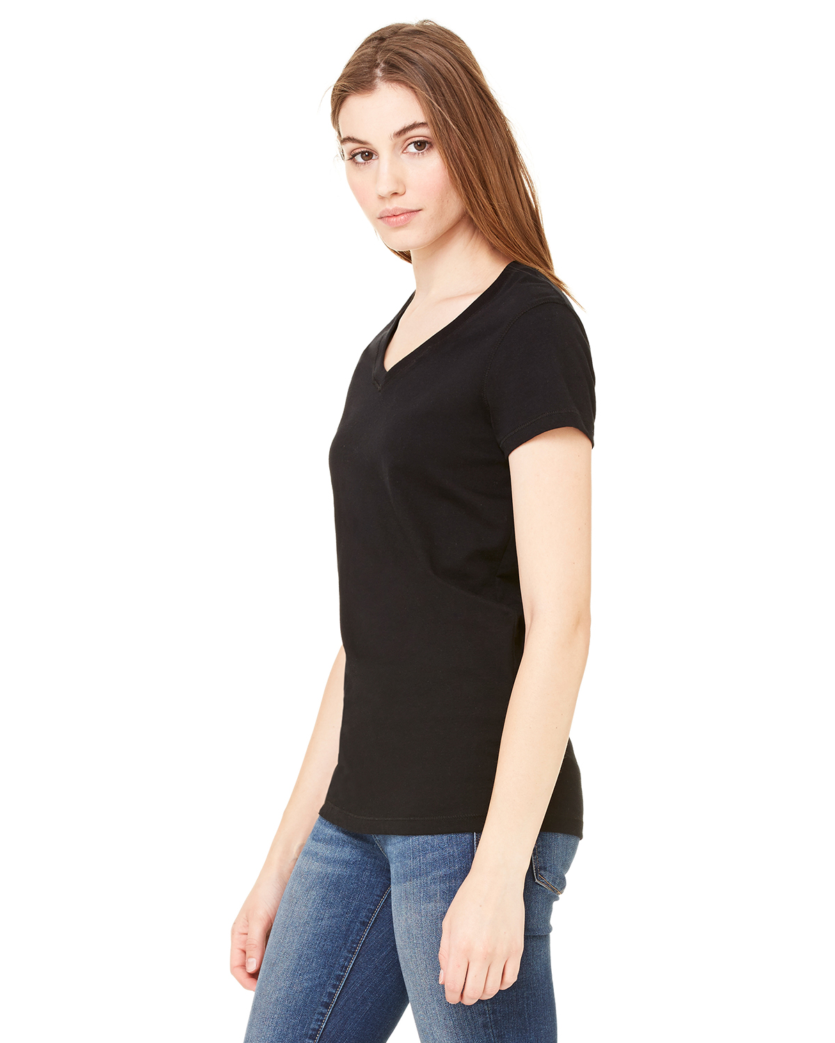 Bella + Canvas B6005 | Ladies' Jersey Short-Sleeve V-Neck T-Shirt ...