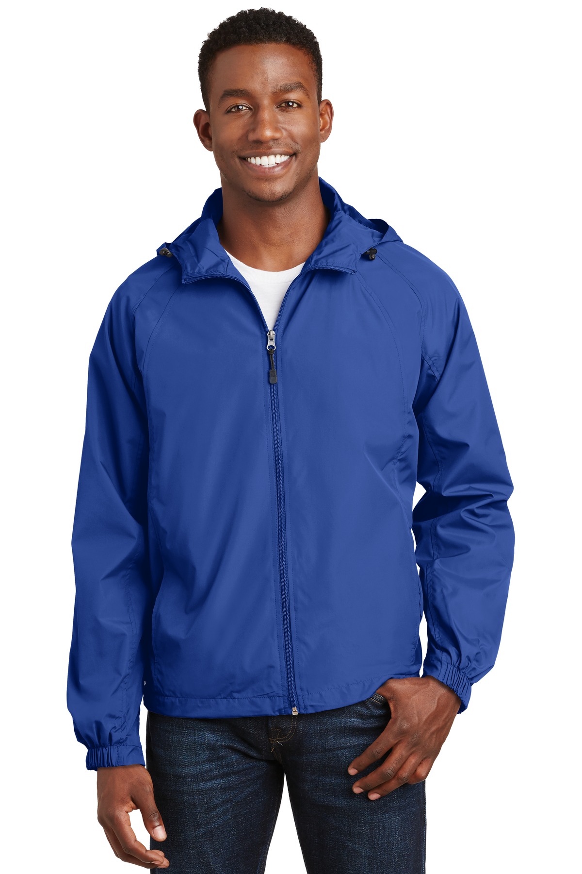 Sport tek 2025 hooded raglan jacket