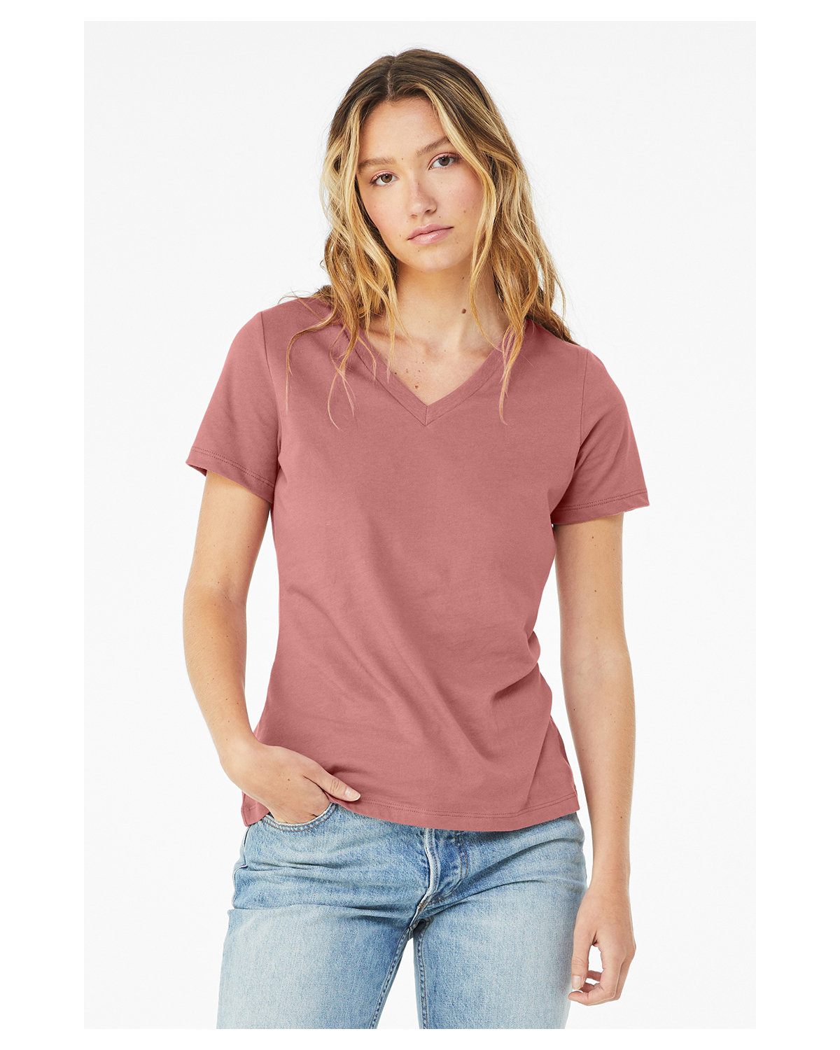 At læse Gør det tungt instans Bella + Canvas 6405 | Women's Relaxed Jersey Short Sleeve V-Neck T-Shirt |  ShirtSpace