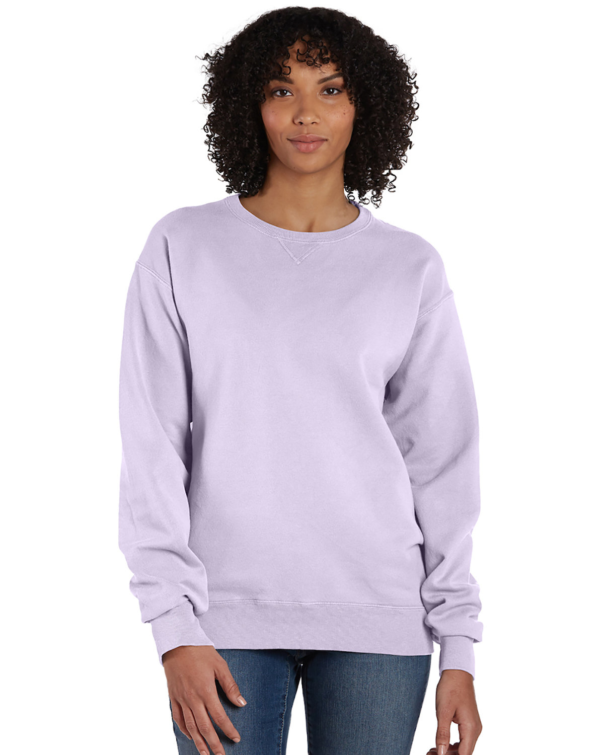 Unisex Crew Sweatshirt Future Lavender - ComfortWash by Hanes GDH400 - Size XL
