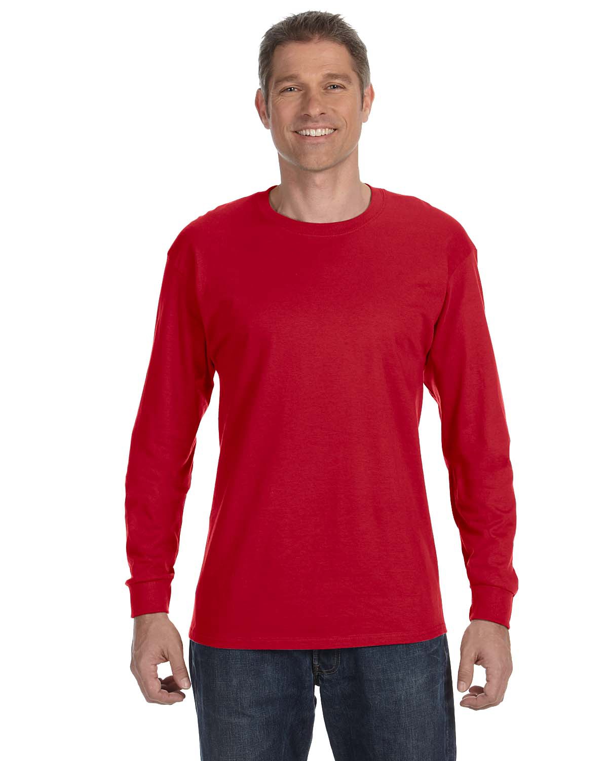 Tagless 100% Cotton Long Sleeve T-Shirt