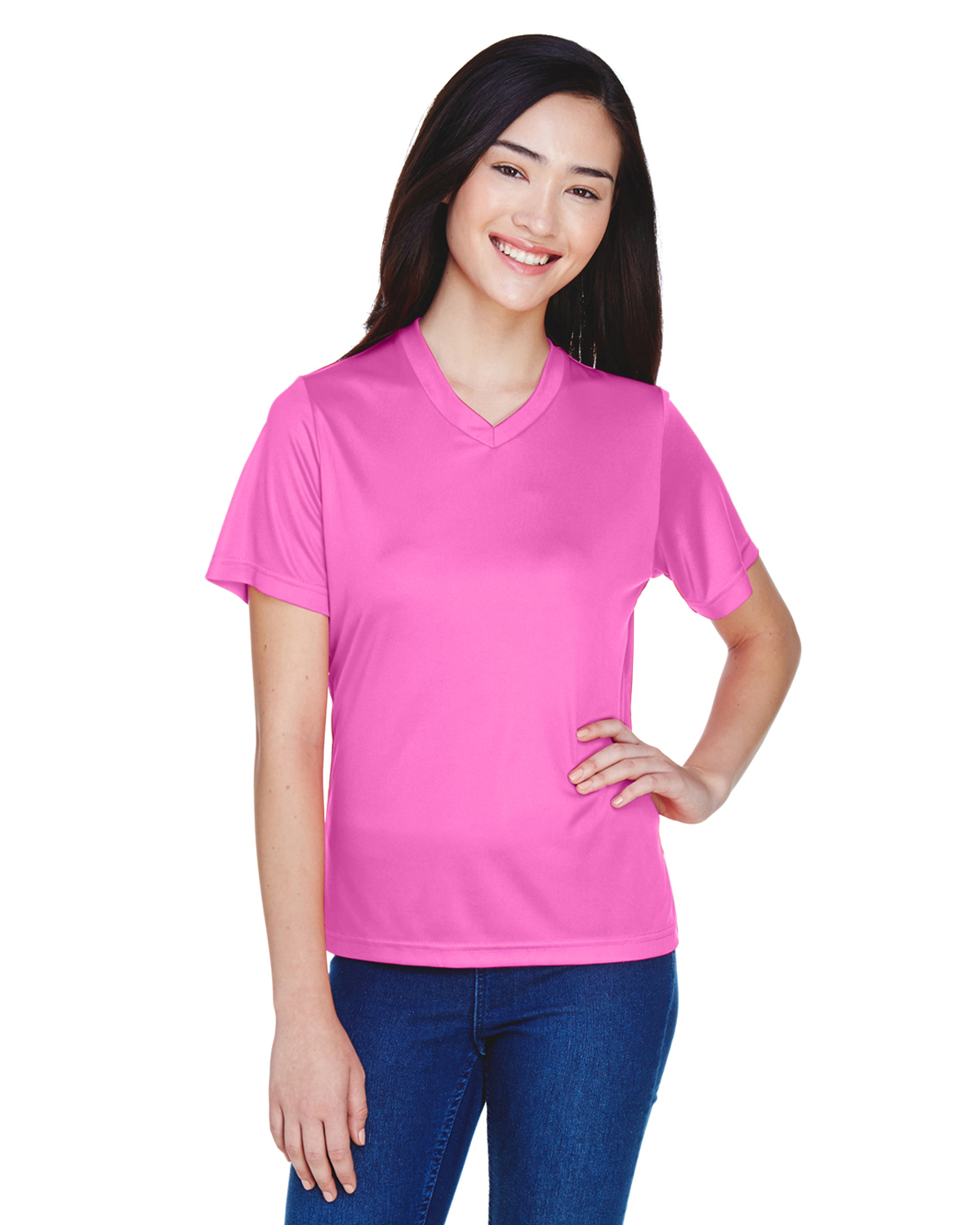 Team 365 TT11W Ladies' Zone Performance T-Shirt - Sport Charity Pink - S