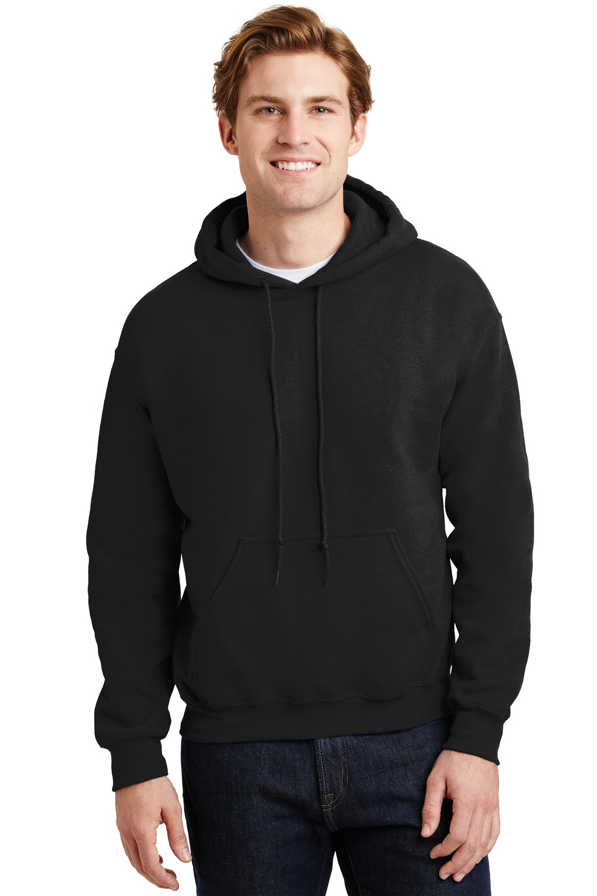 Gildan G185 Adult Heavy Blend™ 8 oz., 50/50 Hooded Sweatshirt–Black (3XL)