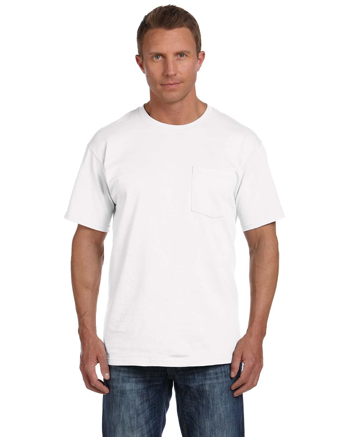 Fruit of the Loom 3931P Adult 5 oz. HD Cotton Pocket T Shirt