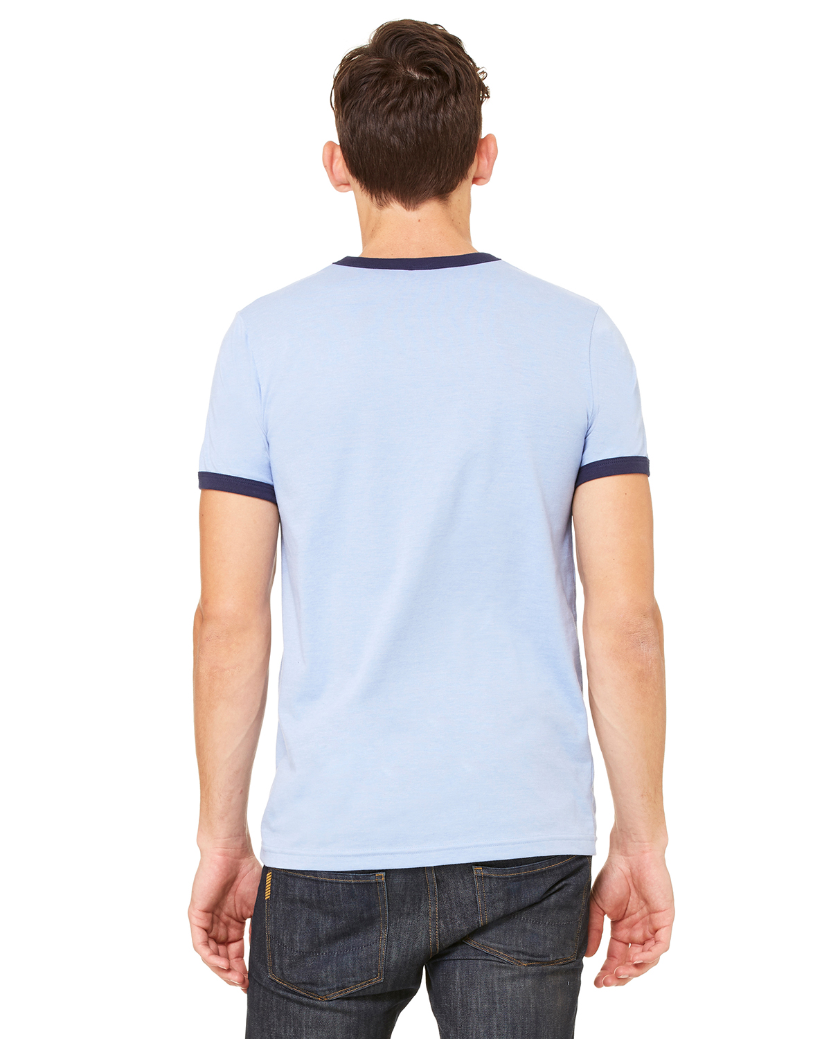 Bella + Canvas 3055C | Men's Jersey Short-Sleeve Ringer T-Shirt ...