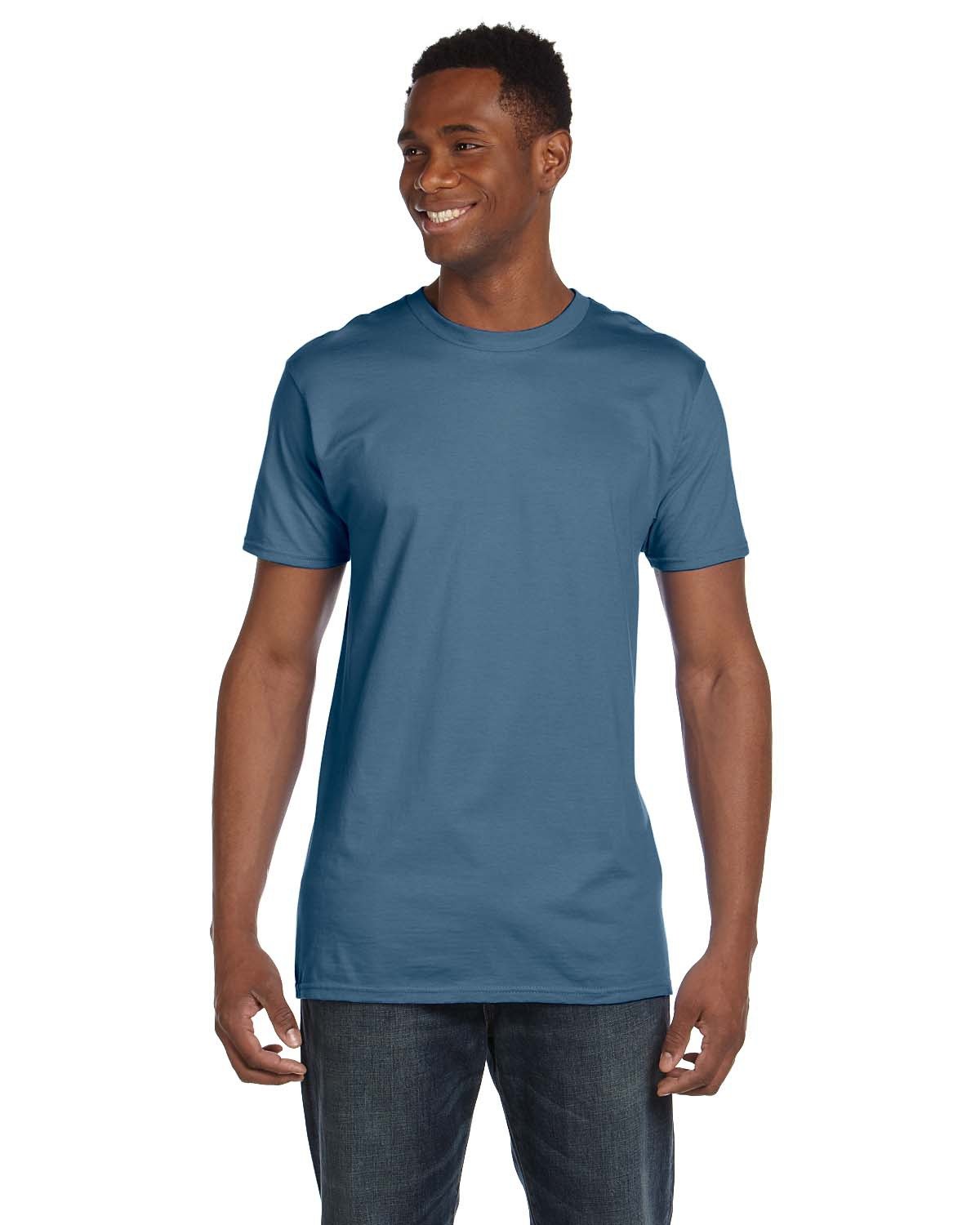 Hanes Men's T-Shirt - Blue - L