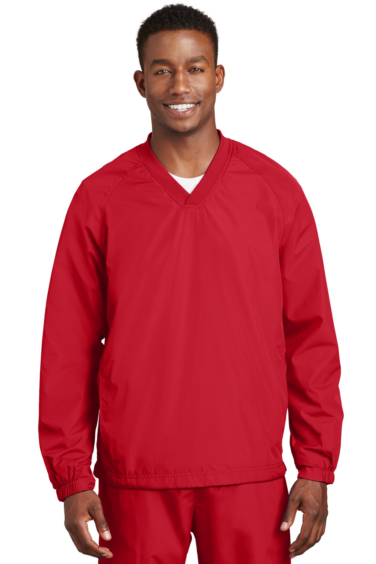 Sport-Tek V-Neck Raglan Wind Shirt
