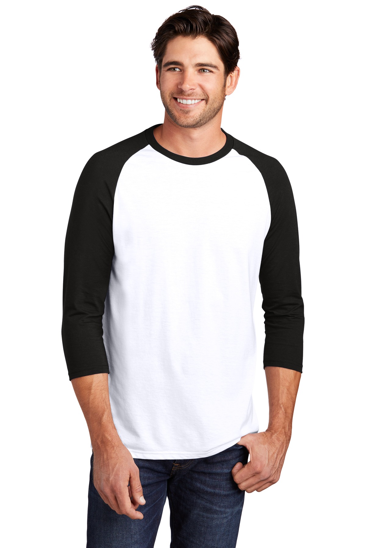 District DM136 | Perfect Tri ® 3/4-Sleeve Raglan | ShirtSpace