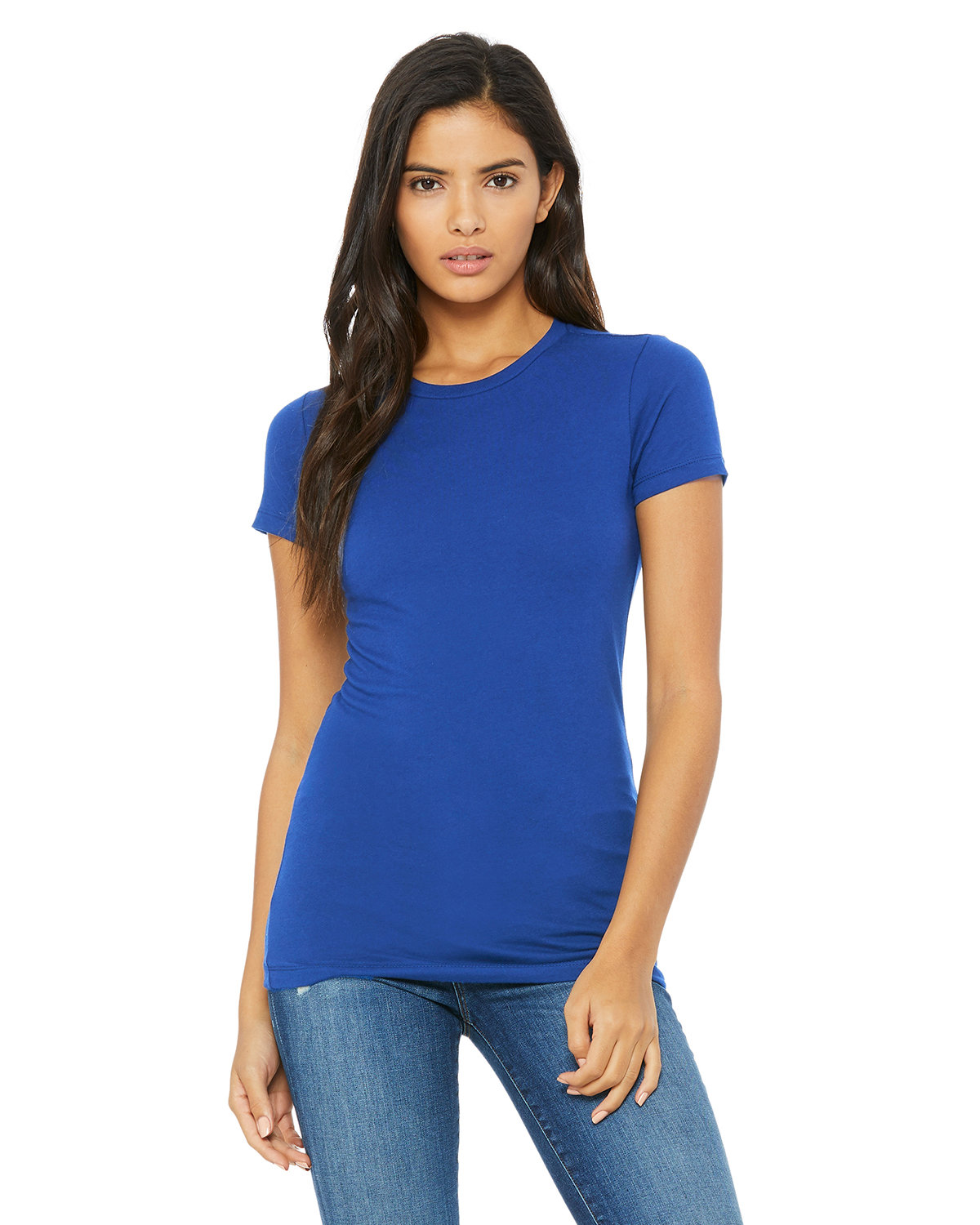 Women's White, Royal, and Silver All-American Jersey-Style Tee X-Small