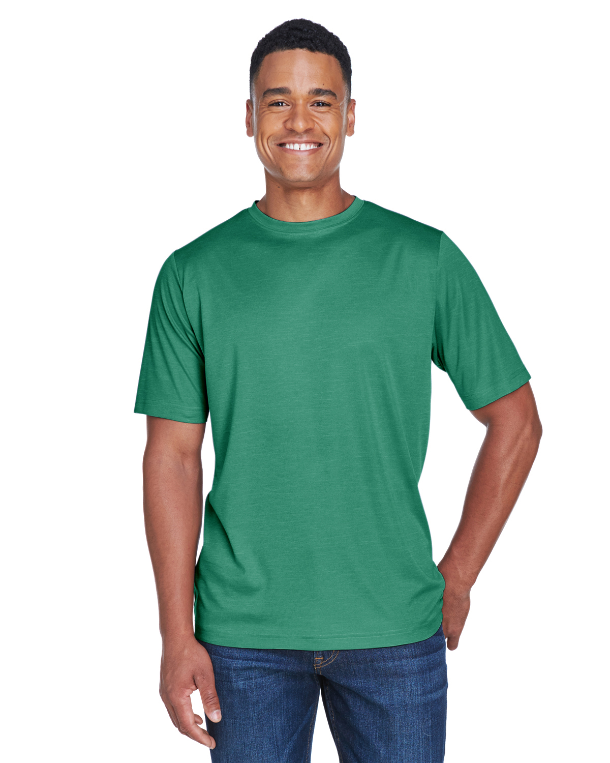 UltraClub 8420 - Men's Cool & Dry Sport Performance Interlock T-Shirt Forest Green - S