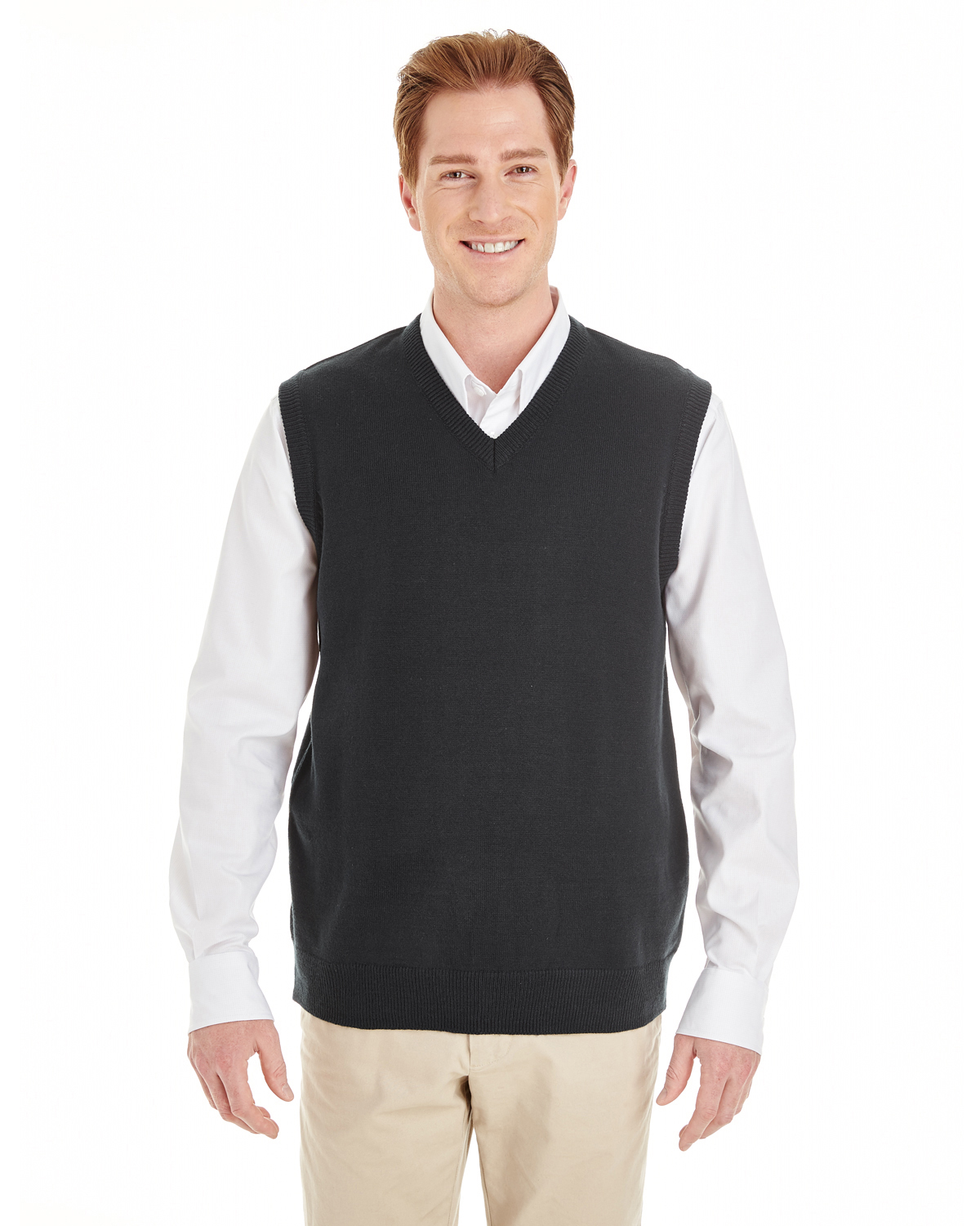 Mens 2024 Wool V-neck Sweater Vest