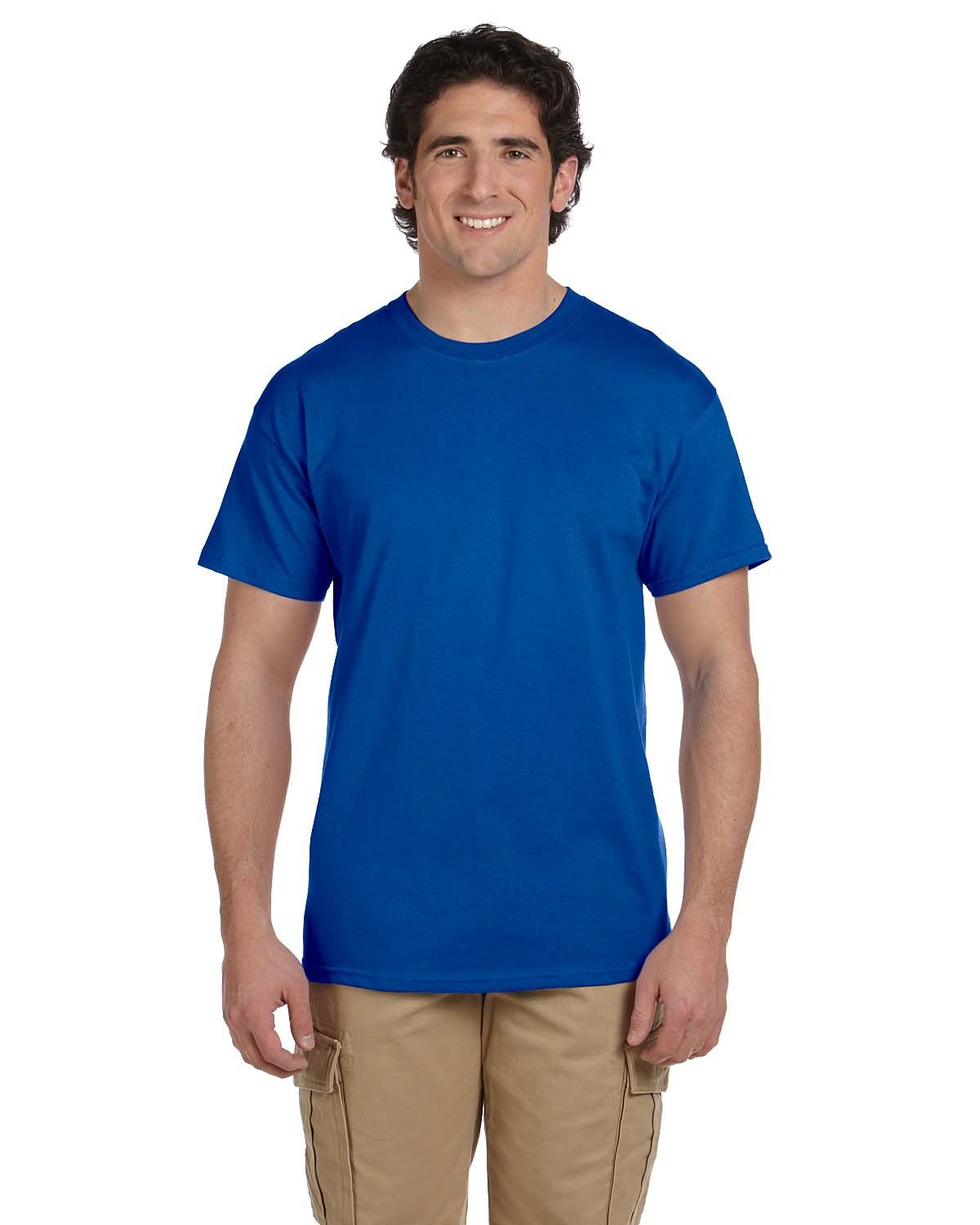 Fruit of the Loom 3931 Adult HD Cotton™ T-Shirt–Royal (L)