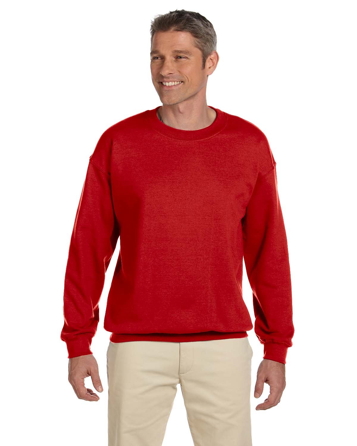 Gildan G180 Adult Heavy Blend™ Adult 8 oz., 50/50 Fleece Crew - Red - XS