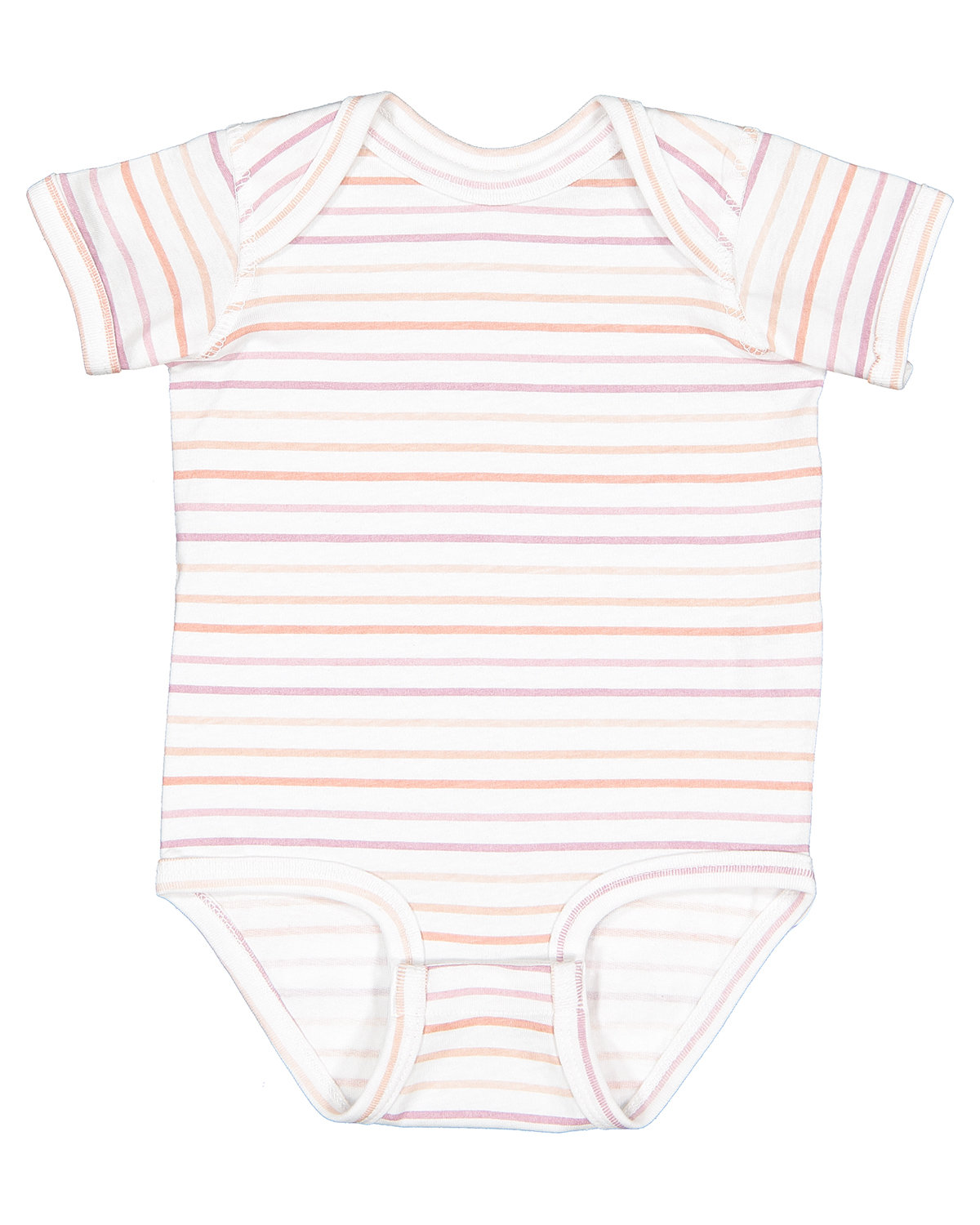 Rabbit Skins 4424 Infant Fine Jersey Bodysuit–Lilac Stripe (6MOS)