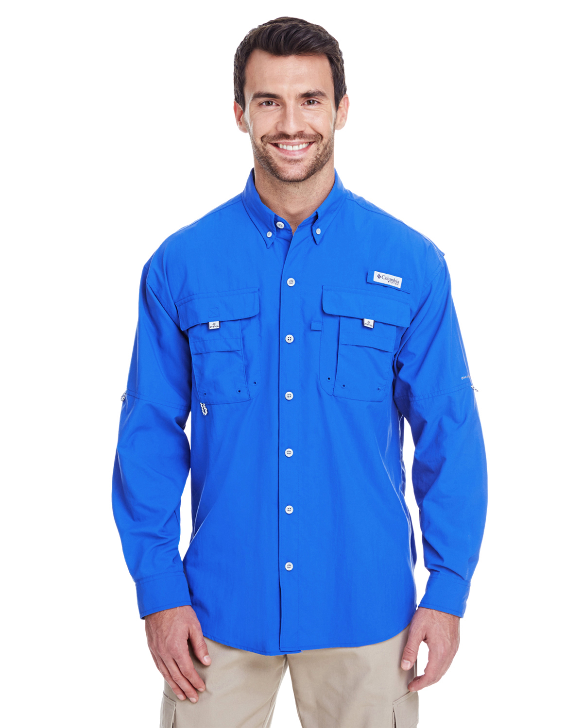 Columbia Men's Bahama II Long-Sleeve Shirt, Vivid Blue, M