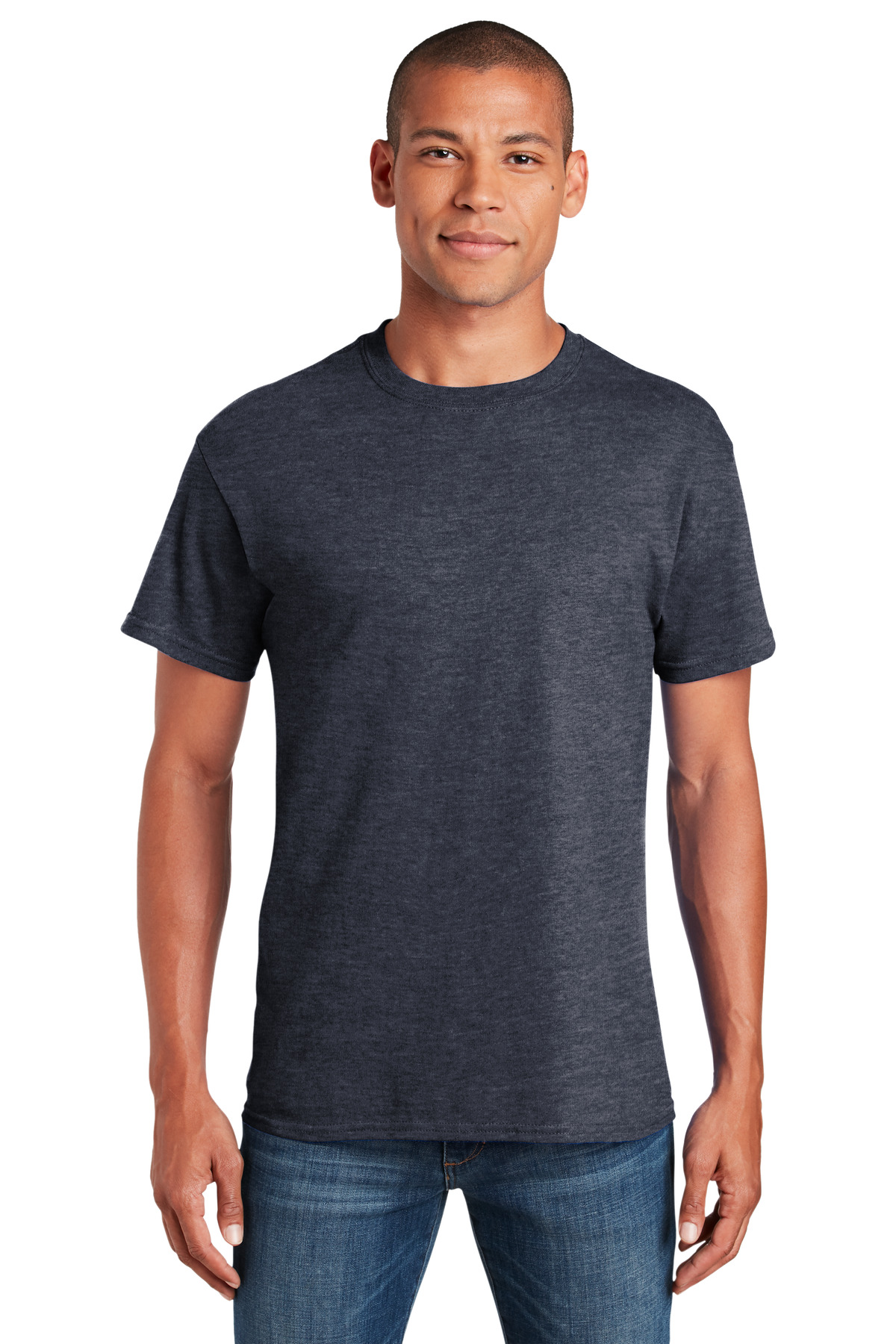 Gildan G500 Adult Heavy Cotton™ T-Shirt - Heather Navy - XL