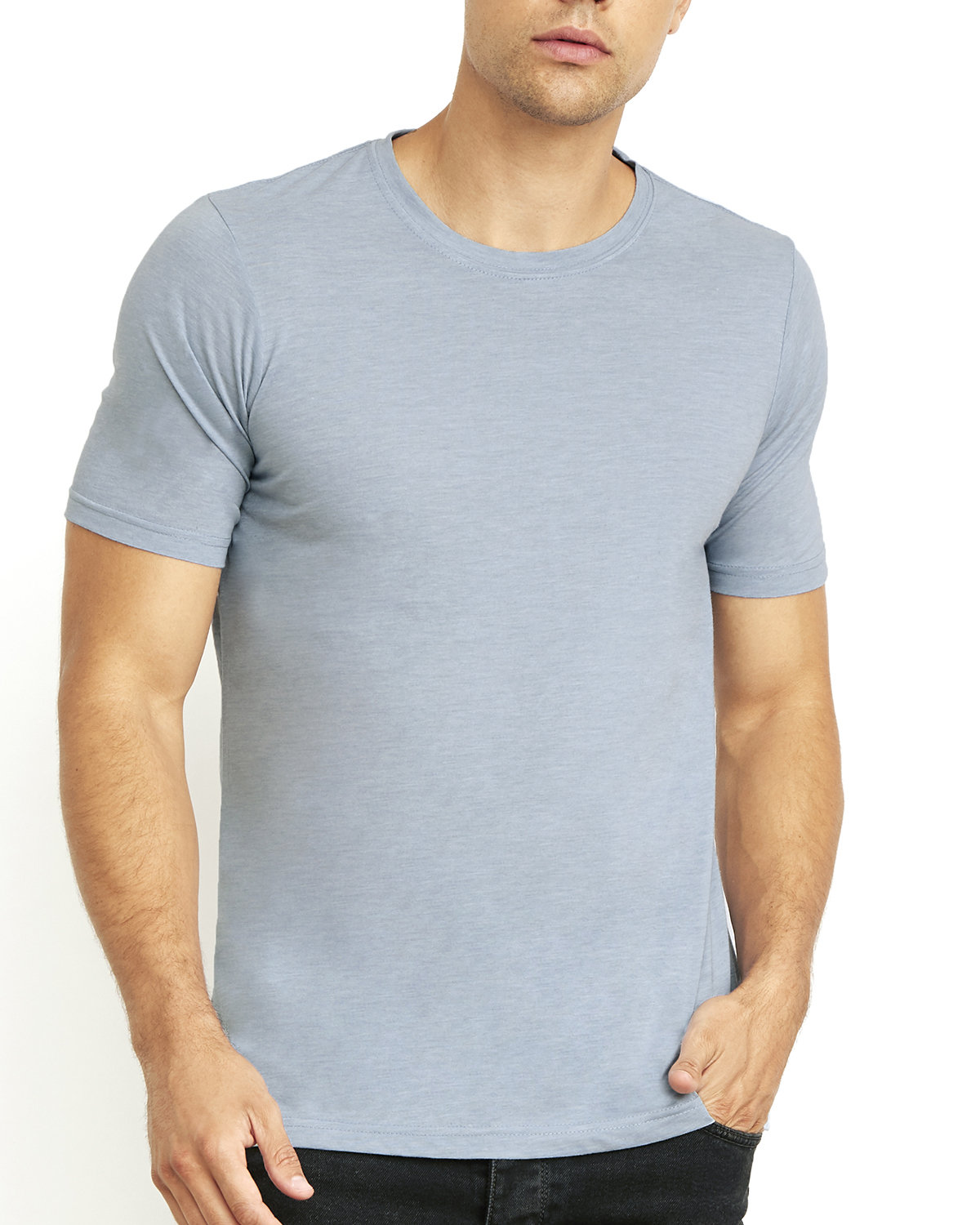 Next Level Apparel Men's Cotton Poly Crewneck T-Shirt, Classic