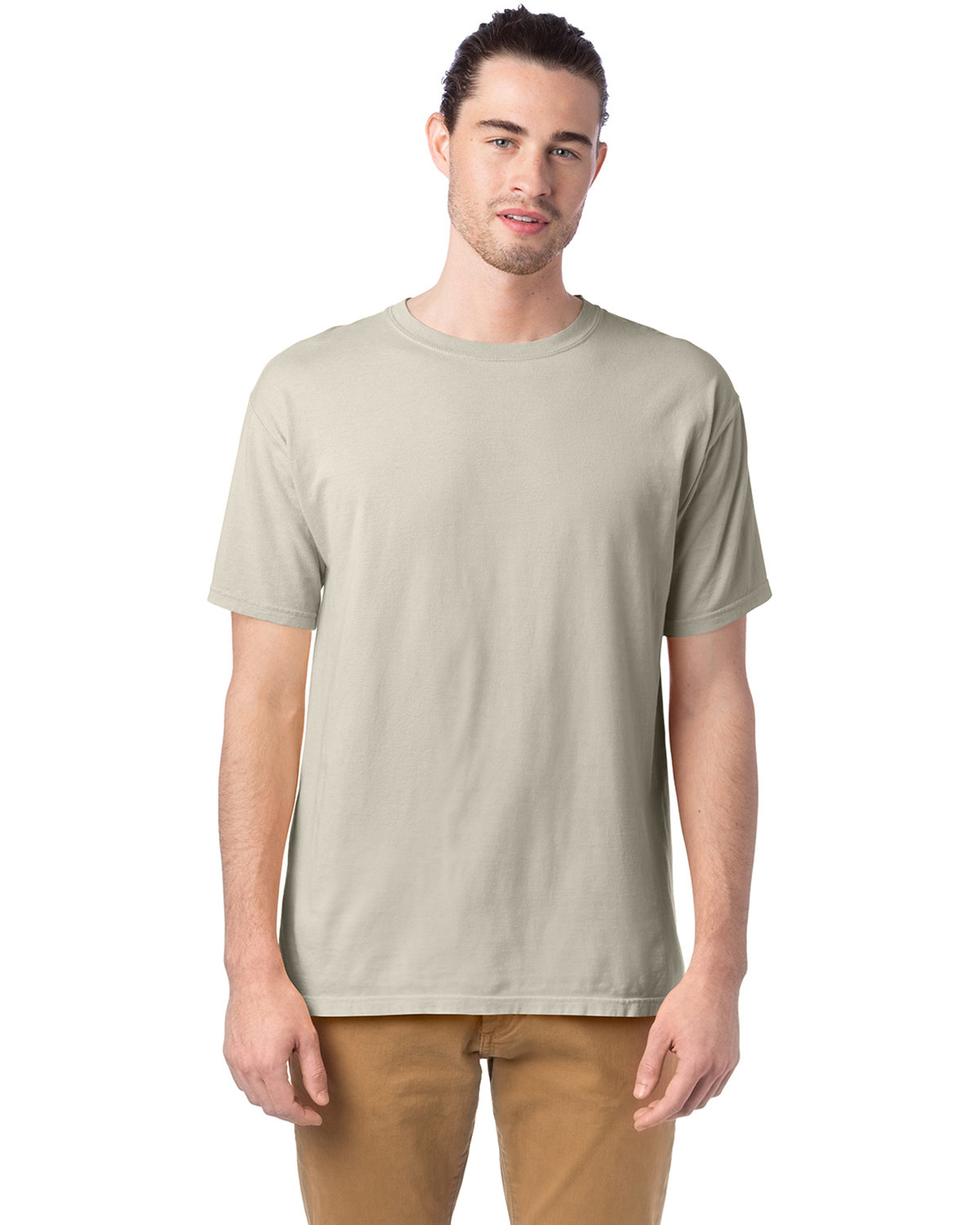 ComfortWash by Hanes GDH100 Men's Garment-Dyed T-Shirt–Parchment (2XL)