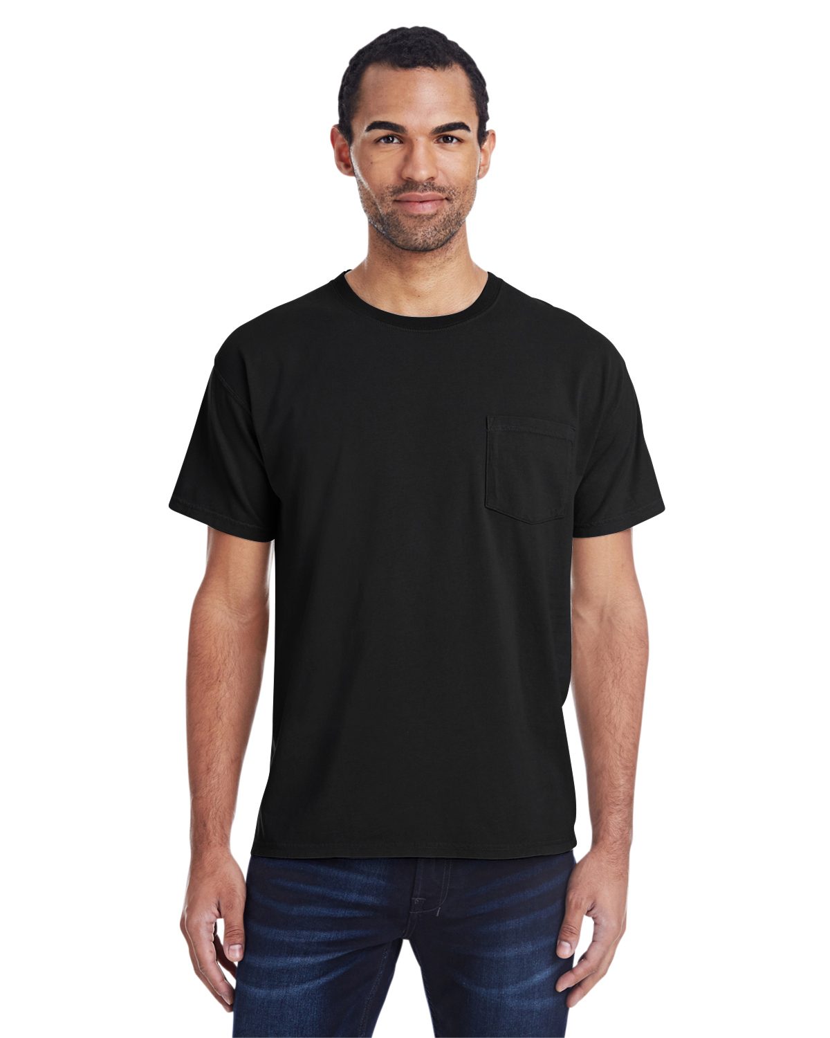Garment-Dyed Hanes Cotton | ComfortWash 5.5 T-Shirt | oz., Unisex GDH150 with by ShirtSpace Pocket 100% Ringspun