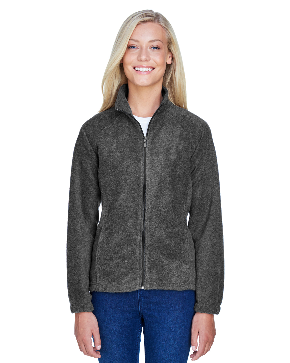 Harriton full 2025 zip fleece