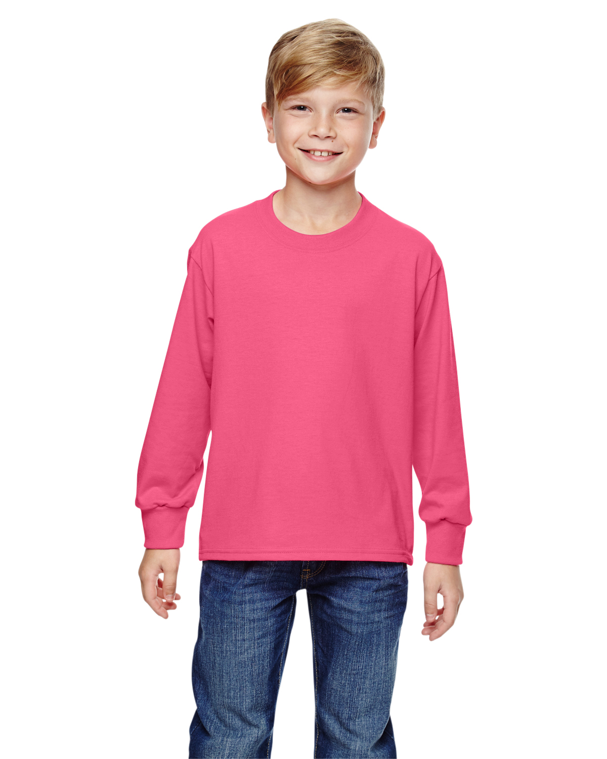 Neon pink best sale long sleeve shirt