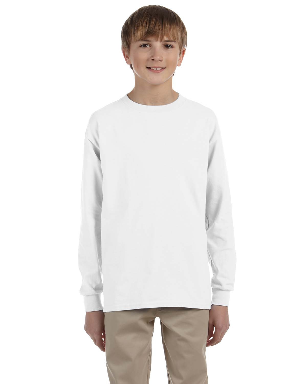 Jerzees 29BL | Youth Dri-Power ® Active 50/50 Cotton/Poly Long Sleeve T ...