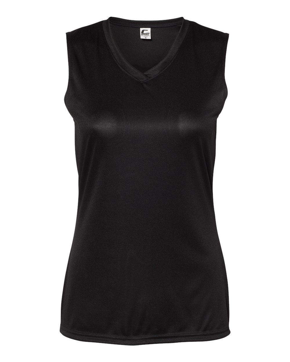 C2 Sport 5663 Women's Sleeveless V-Neck T-Shirt - Black, L