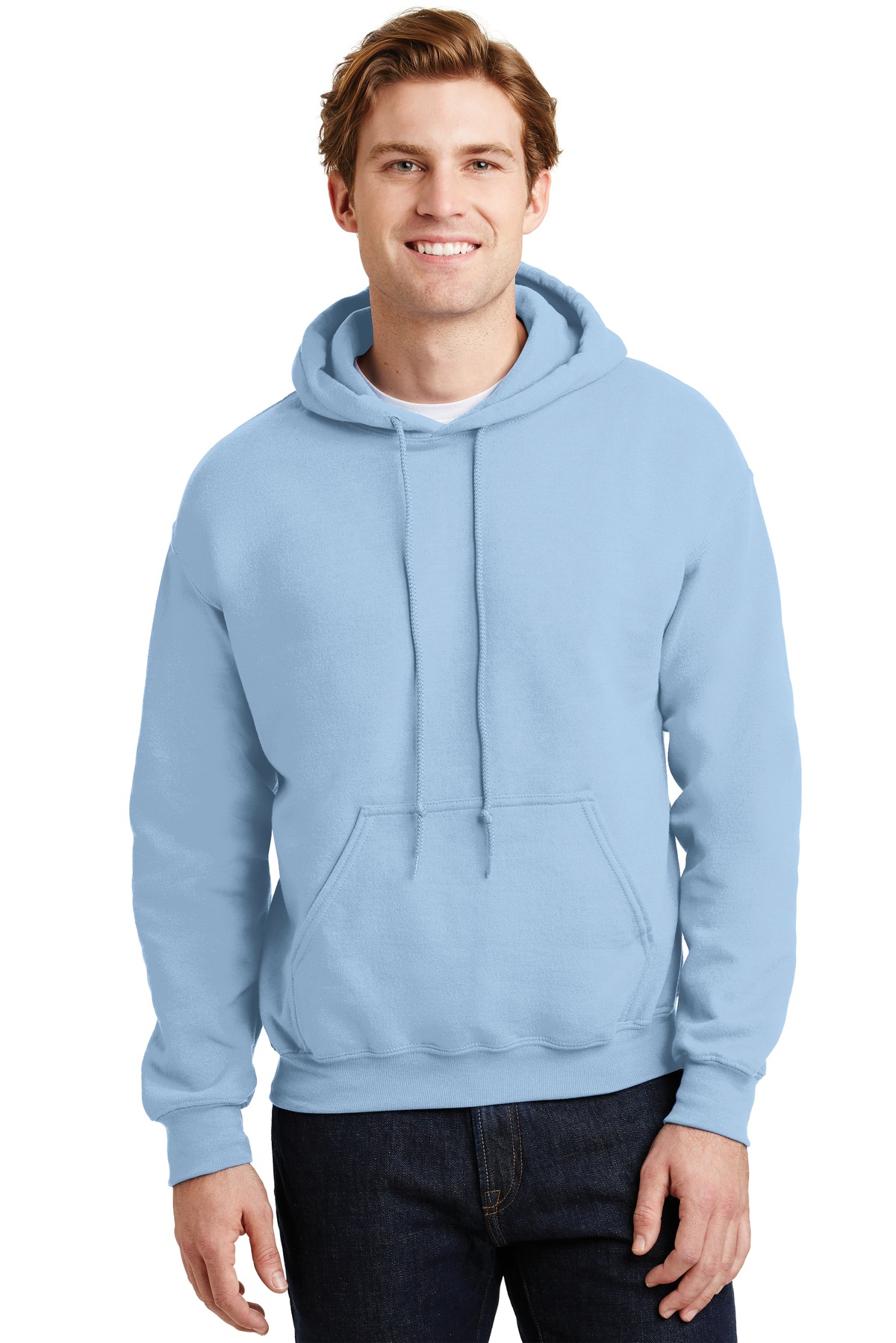 Gildan G185 Adult Heavy Blend 8 oz. 50 50 Hooded Sweatshirt Light Blue 2XL