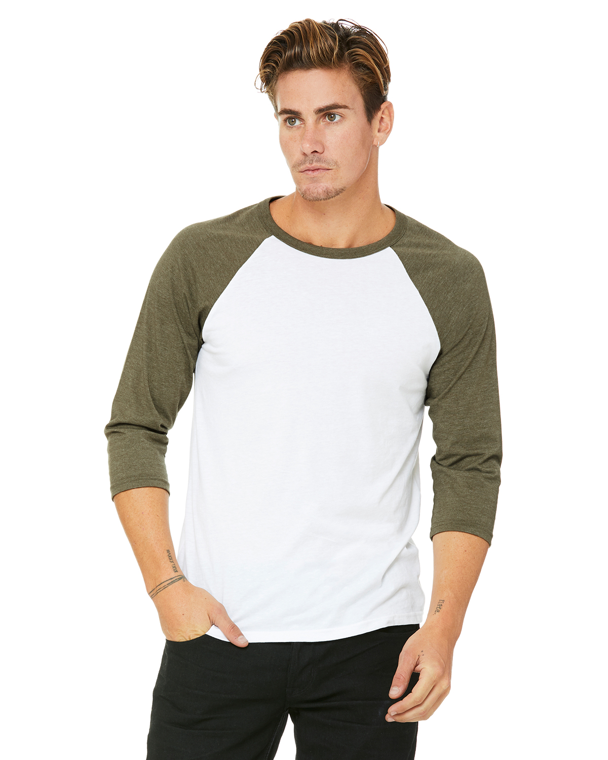 Gildan G570, Heavy Cotton ™ 3/4-Sleeve Raglan T-Shirt