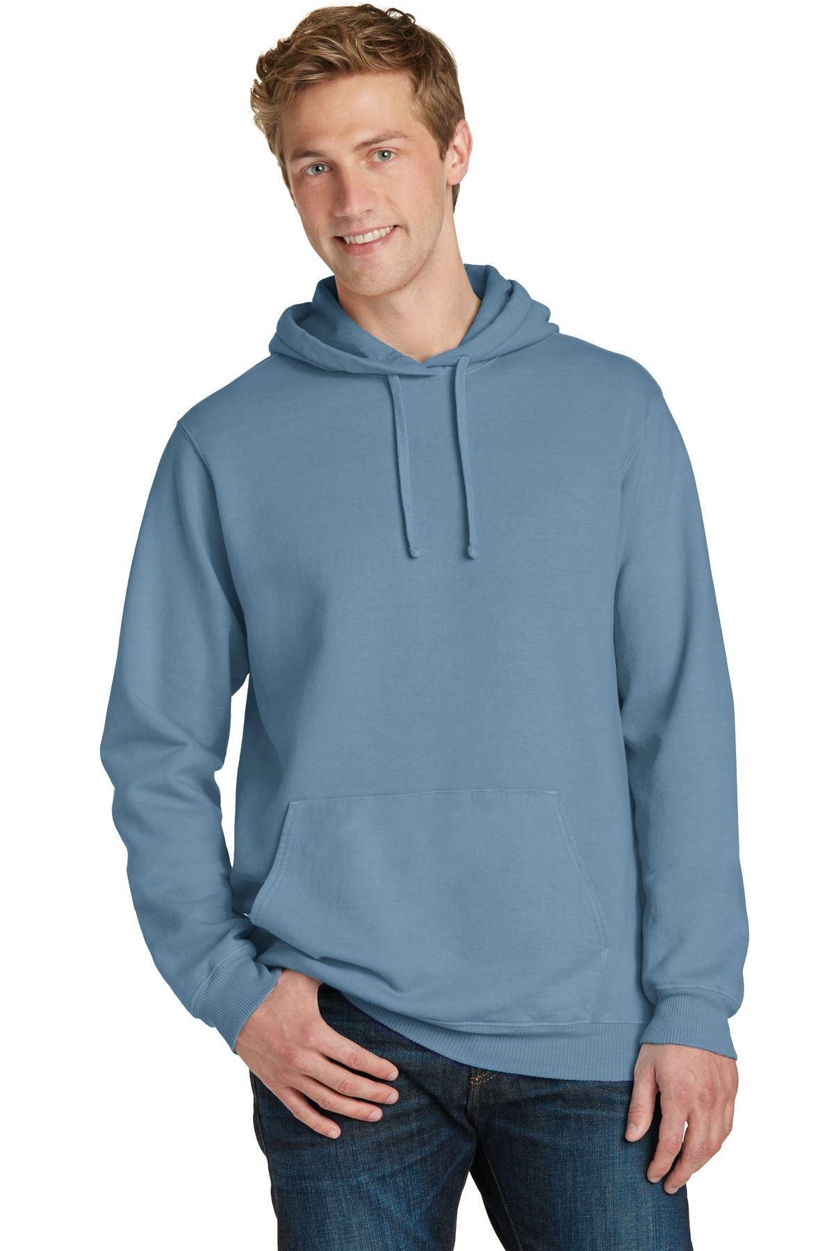 Port u0026 Company PC098H | Beach Wash ™ Garment-Dyed Pullover Hooded Sweatshirt  | ShirtSpace