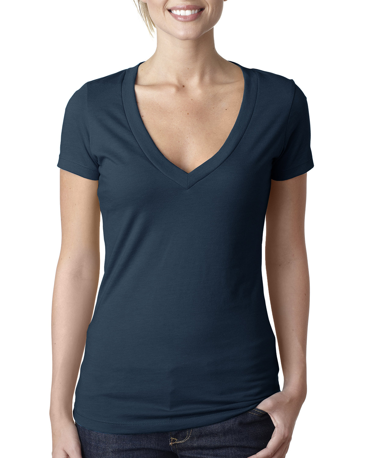 Next Level 6640 - Women's CVC Deep V-Neck T-Shirt