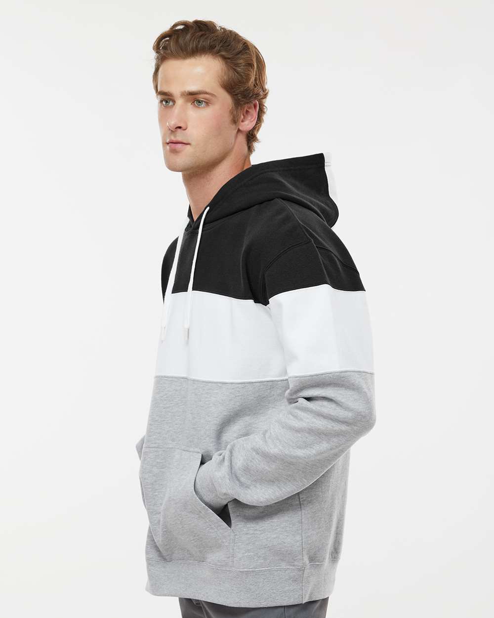J America 8644 | Men's Varsity Pullover Hooded Sweatshirt | ShirtSpace