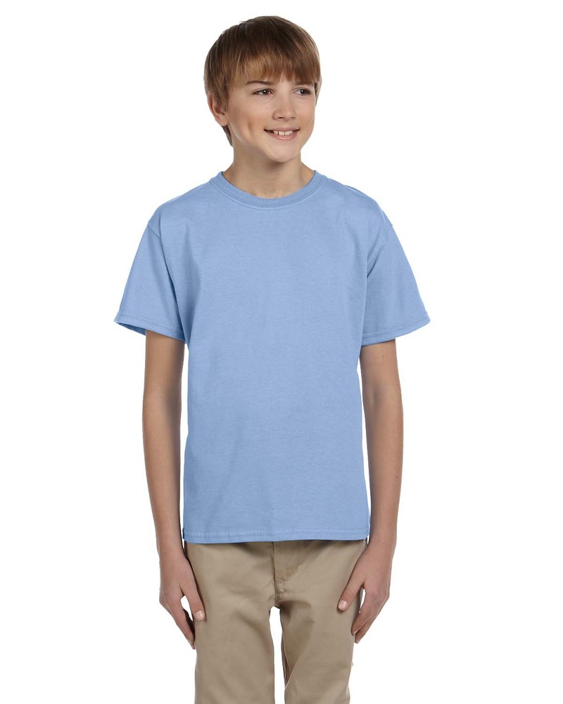 Hanes 5370 Youth EcoSmart ® 50/50 Cotton/Poly T-Shirt Front Fullsize"
