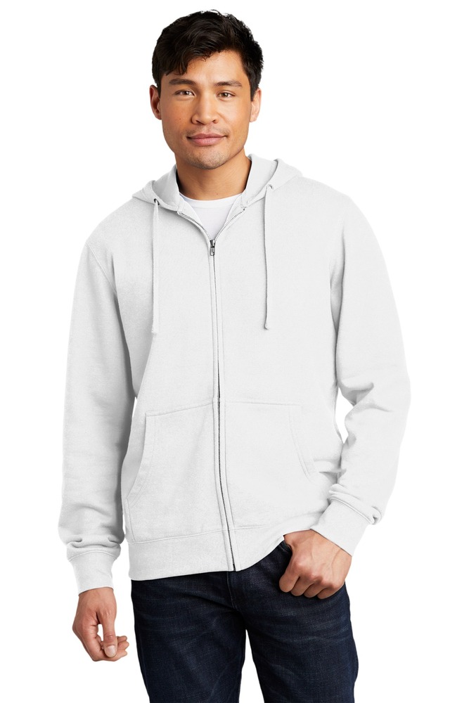 district dt6102 v.i.t. ™ fleece full-zip hoodie Front Fullsize