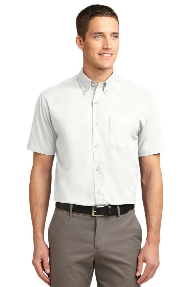 port authority tls508 tall short sleeve easy care shirt Front Fullsize