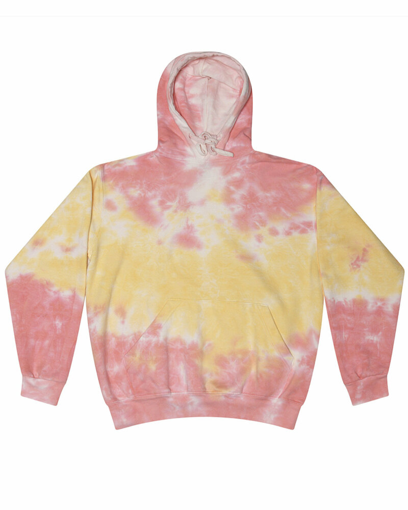 Tie-Dye CD877 Adult Tie-Dyed Pullover Hooded Sweatshirt Front Fullsize"