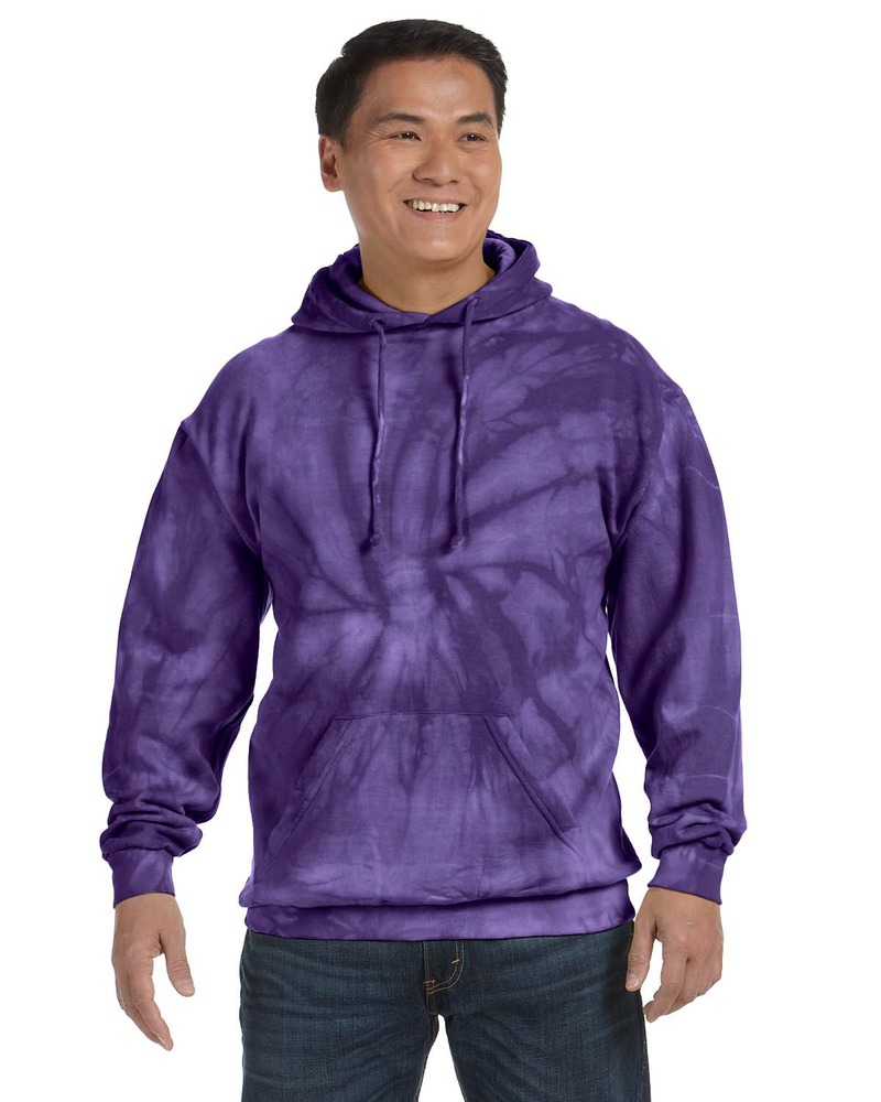 Tie-Dye CD877 Adult Tie-Dyed Pullover Hooded Sweatshirt Front Fullsize"