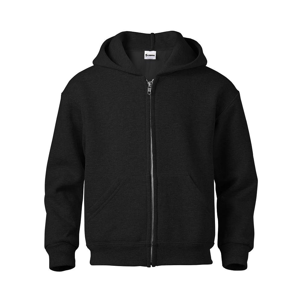 soffe j9078 soffe juvenile classic zip hooded sweatshirt Front Fullsize