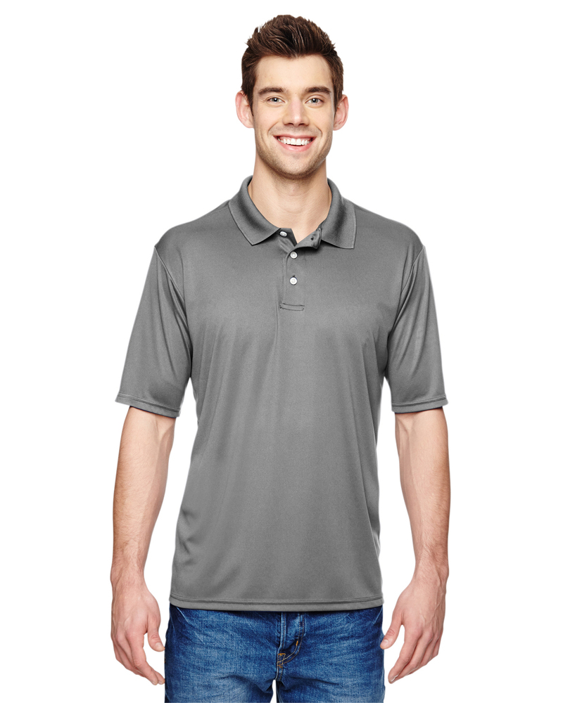 hanes 4800 men's 4 oz. cool dri® with fresh iq polo Front Fullsize