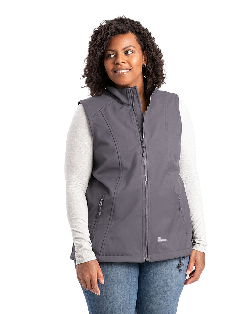 berne wvs303 ladies' highland softshell vest Front Fullsize