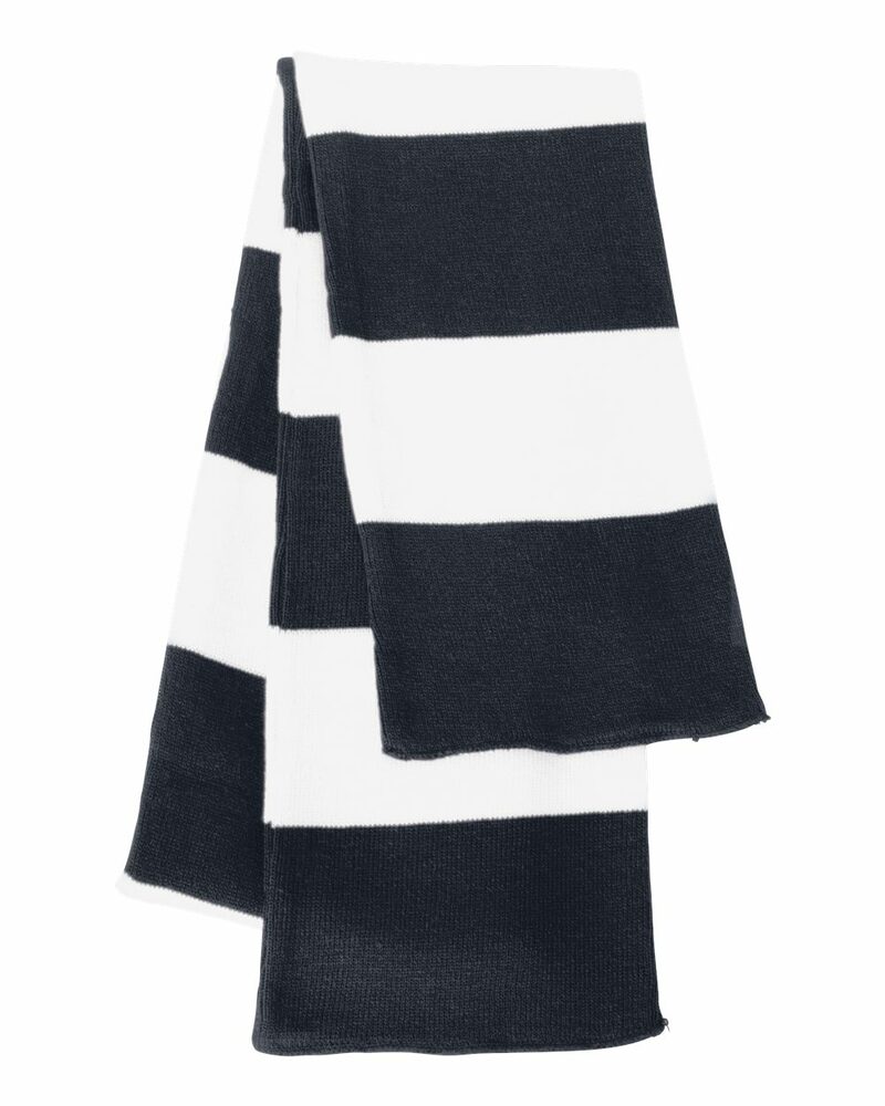 sportsman sp02 rugby-striped knit scarf Front Fullsize