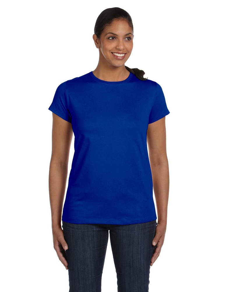Hanes 5680 Ladies' Essentials Relaxed Fit T-Shirt Front Fullsize"
