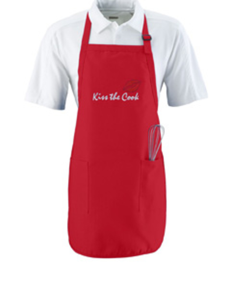 augusta sportswear 4350 full length apron with pockets Front Fullsize