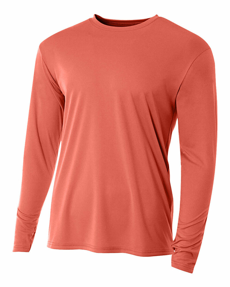 A4 N3165 Men's Cooling Performance Long Sleeve T-Shirt Front Fullsize"
