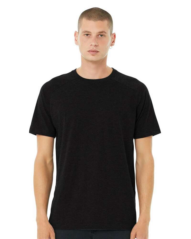 bella + canvas 3201 fwd fashion men's heather cvc raglan t-shirt Front Fullsize